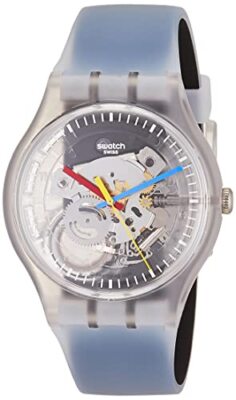 Amazon.com: Swatch New Gent BIOSOURCED Clearly Quartz Watch