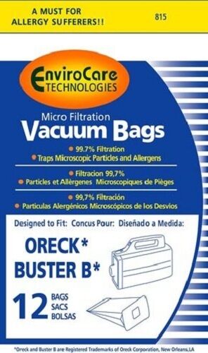Oreck Buster B Vacuum Bags (12 Pk)  Part#815 By Envirocare