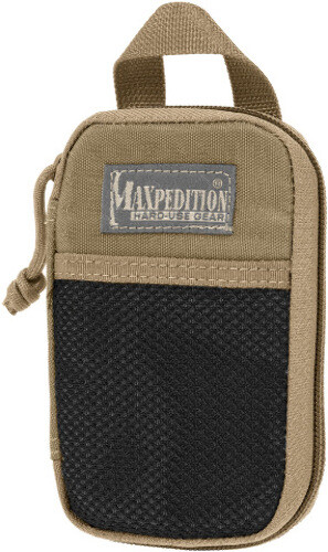 Maxpedition Micro Pocket 0262K Measures 3 1/2" wide x 5 1/2" high x 1" deep. Fit