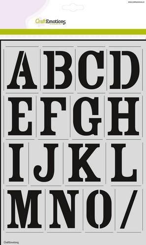 CraftEmotions Schablone - Alphabet vintage 2xA4 - H=56mm