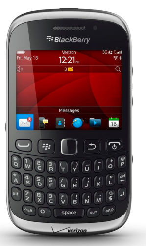 Pantalla del teléfono celular BlackBerry