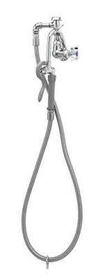 T&S Brass B-0605 Wall Mount Vacuum Breaker Stainless Steel Hose Self-Closing