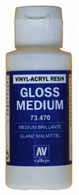 Vallejo Gloss Medium 60ml Bottle - Hobby and Model Acrylic Paint - #73470