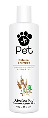 John Paul Pet Oatmeal Shampoo for Dogs and Cats, Sensitive Skin Formula Soothes