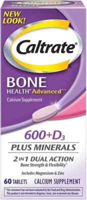 Caltrate Advanced 2n1 Dual Action 600+D3 Plus Minerals 60 Tablets 305735556199