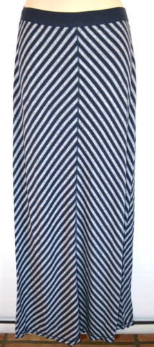 Jupe Longue Maxi Max Studio – Rayures Bleues – Taille S/M (10-12) – Taille élastique