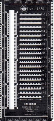 PERFORATION GAUGE BY UNI-SAFE ''SUPERIOR'' GUAGE WITH SLOT 100% DONATED TO CHARITY