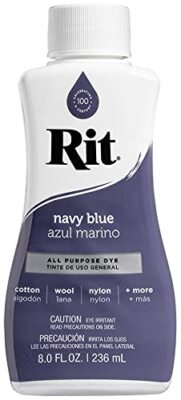 Rit Dye Liquid Fabric Dye 8 oz for Garments Clothes Craft Paper Wood Navy Blue