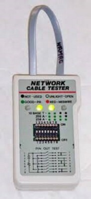 RJ45 Network/Ethernet Cat5e/Cat6 Cable/Cord Tester w/Custom Re-Wiring/Breakout