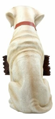 Ebros Gift Yellow Labrador Retriever Welcome Sign Statue 13.25" H Garden Decor