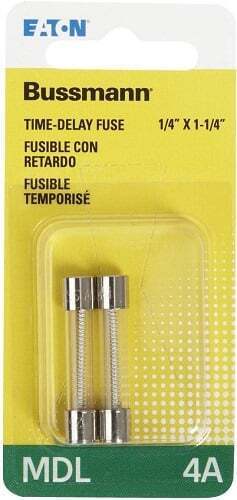 Bussman Bp/mdl-4 4 Amp Glass Tube Time Delay Fuse 2 Count