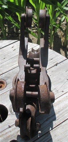 Vintage No 10 Hay Trolley Cast Iron Barn Carrier Unloader Farm Tool FREE SHIP US