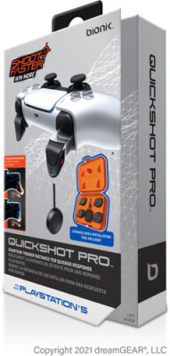 Bionik BNK-9059 PS5 QuickShot Pro - Custom Trigger Stops - Fast Shooter Triggers