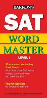 SAT Wordmaster, Level I, 4th Edition - Cards By Ehrenhaft, George - GOOD