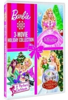 BARBIE 3 MOVIE HOLIDAY COLLECTION New DVD Perfect Christmas + Carol + Nutcracker