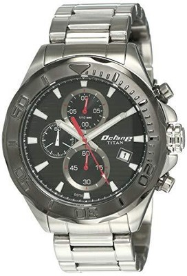Pre-owned Titan Octane Analog Black Dial Men's Watch-nl90087km02/np90087km02