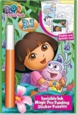 UPC 077259003403 product image for Dora The Explorer 3 In 1 Invisible Ink Magic Pen Painting Sticker Activity Book | upcitemdb.com