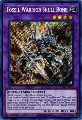 x1 Fossil Warrior Skull Bone - BLAR-EN008 - Secret Rare - 1st Edition Yu-Gi-Oh! 