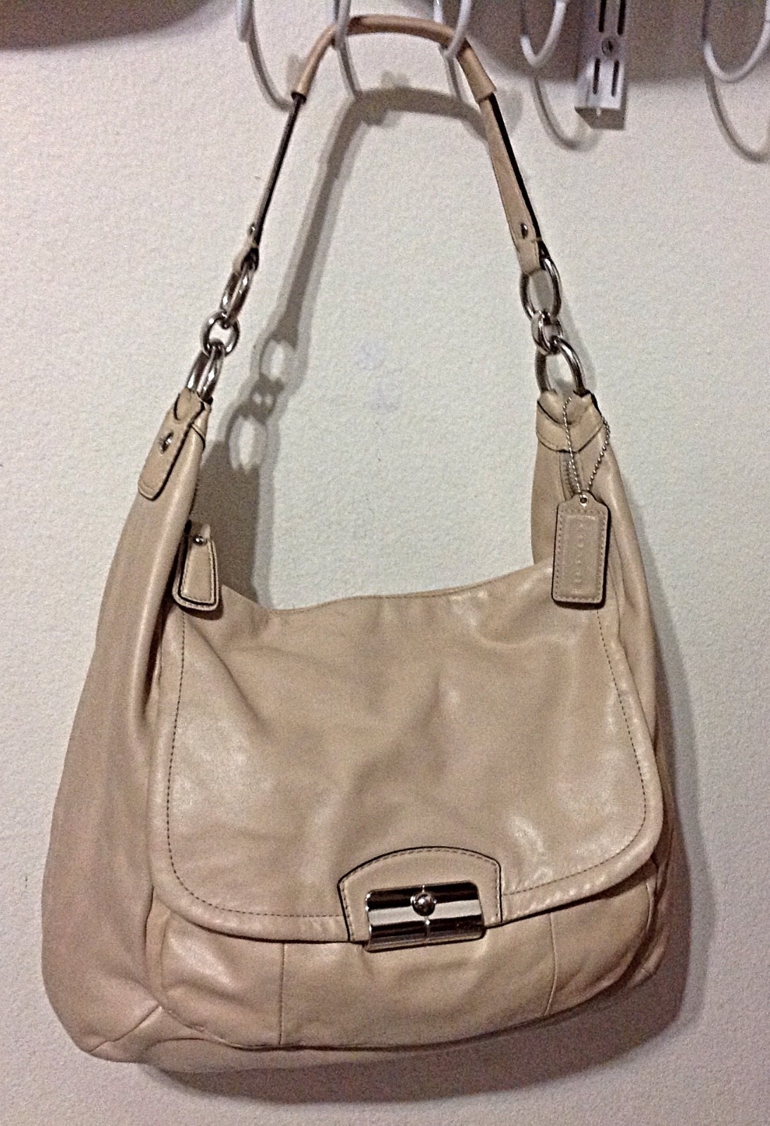 小物 Coach Michael Korrs Coach Kristin Beige Leather Hobo/Shoulder Bag 22309 | eBay