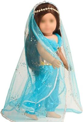 Princess Jasmine Costume For 18 Inch Girl Doll
