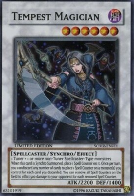 *** TEMPEST MAGICIAN *** (LP) SUPER RARE SOVR-ENSE1 YUGIOH!