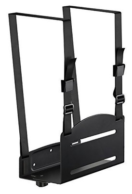 Mount-It! CPU Wall Mount Bracket, Desktop Computer Tower Holder with Safety Stra