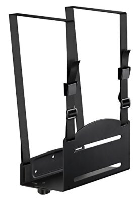 Mount-It! CPU Wall Mount Bracket, Desktop Computer Tower Holder with Safety Stra