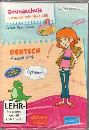 Grundschule - Lernspaß mit Hexe Lilli - Deutsch Klasse 3 + 4 - PC Software - Neu