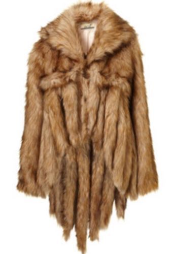 Manteau Bouffant Topshop Noir Taille 6 - Capuche Amovible Fausse Fourrure, Isolé - Neuf Avec Étiquette