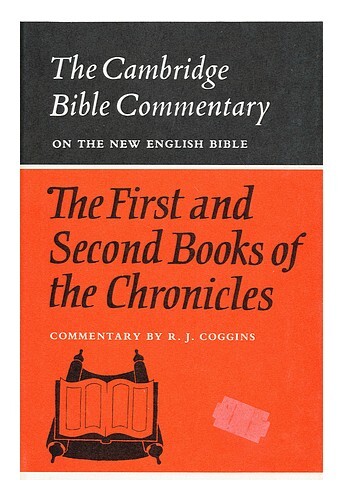 Coggins, R. J. (1929-?) The First And Second Books Of The Chronicles : Commentar