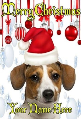 Jack Russell Terrier Dog ptcc168 Santa Hat Xmas Christmas Card A5 Person Mum Dad
