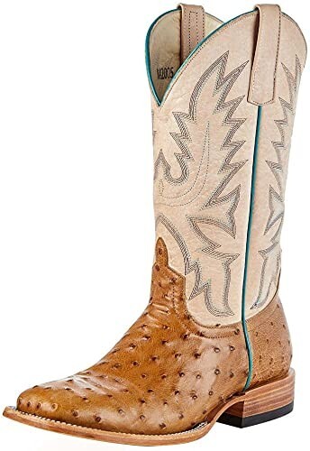 Pre-owned Macie Bean Womens M2005 Mb Antique Saddle Fq Ostrich Boot In Brown