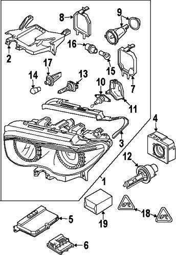 Module de Controle Xenon pour BMW Serie 3 F30, F34 63117316147