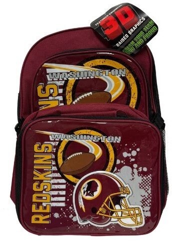 NFL Washington Redskins "Accelerator" Backpack & Lunch Combo RARE, DISCONTINUED