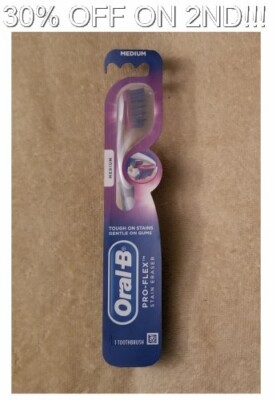 Oral B Pro Flex Stain Eraser Manual Toothbrushes, Medium Bristle, 1 Ct
