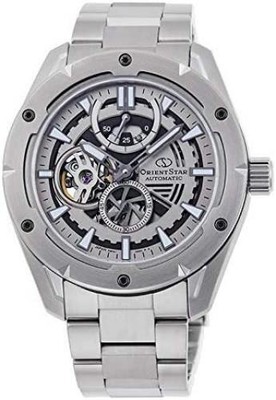 Pre-owned Orient Star Rk-av0a02s Men&39;s Silver Automatic Watch Avant Garde Skeleton Spo