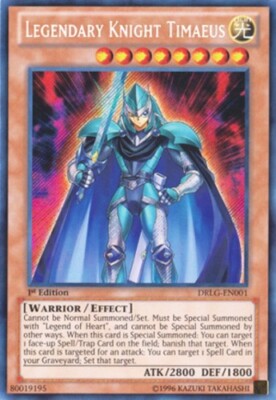 Yugioh! Legendary Knight Timaeus - DRLG-EN001 - Secret Rare - 1st Edition Near M