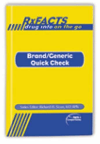 RX Facts Ser.: Rx Facts : Brand/Generic Quick Check: Pocket Reference ...