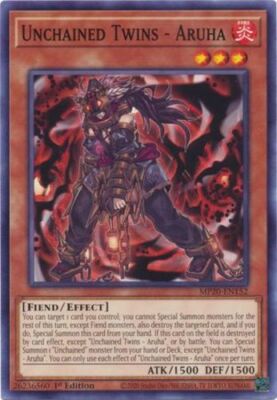 Yugioh! LP Unchained Twins - Aruha - MP20-EN152 - Common - 1st Edition Lightly P