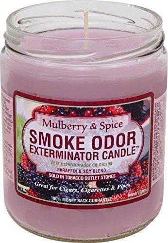 tobacco outlet candles Odor Exterminator Candle Mulberry and Spice 13oz by Smokers Candle