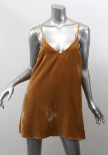 reformation women's gold velvet slip dress Leonie Halter prom dresses