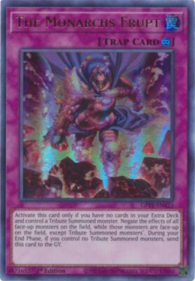 Yu-Gi-Oh Card - GFTP-EN121 - THE MONARCHS ERUPT (ultra rare holo) - NM/Mint