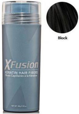 Кератиновые волокна для волос X-Fusion, 28 Грамм черного цвета