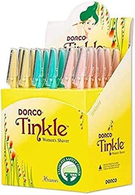 Dorco Tinkle Eyebrow Razors for Women, Pack of 36 , Eyebrow Trimmer Dermaplan...
