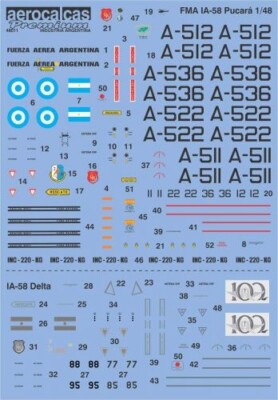 1/48  FMA IA-58 A PUCARA (48011) ARGENTINA AIR FORCE 4 versions