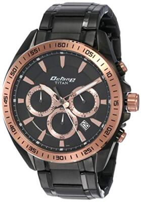 Pre-owned Titan Octane Active Analog Black Dial Men's Watch-nn90103km03/np90103km03