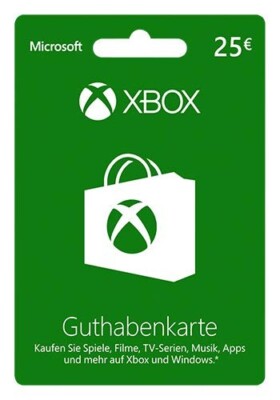  XBOX Guthaben 25 Euro Geschenk Code Deutschland Chatnachricht 