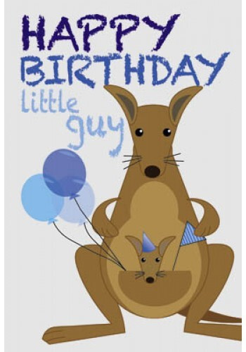 Kangaroo Joey - Happy Birthday Card