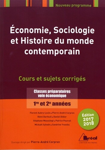 Economie, Sociologie Et Histoire Du Monde Contemporain, Pierre Andre Corpron