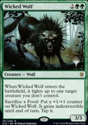 Wicked Wolf - Foil - Promo Pack x1 - Promo Pack: Throne of Eldraine - NM-Mint, E